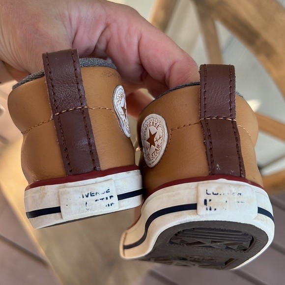 Tan Leather Chuck Taylor High Top Sneakers - Picture 4 of 8